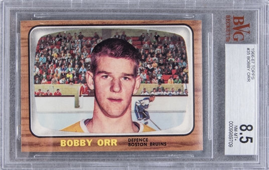1966-67 Topps #35 Bobby Orr Rookie Card – BVG NM-MT+ 8.5
